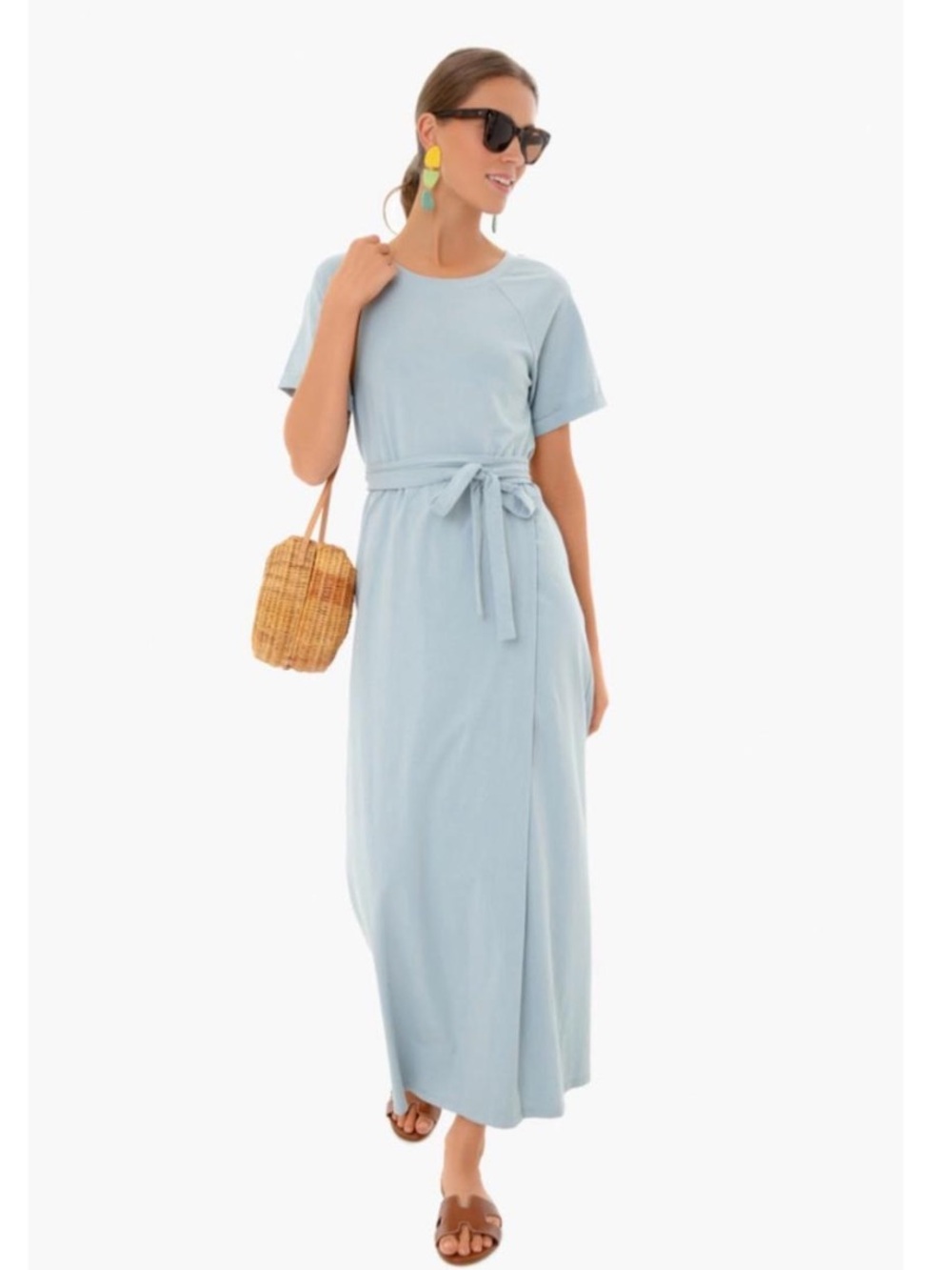 Tuckernuck Pomander Place Light Blue Maxi Dress Size S